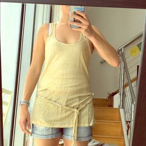 IIsli sz xs gold racerback tank w/ Swarovski cryst